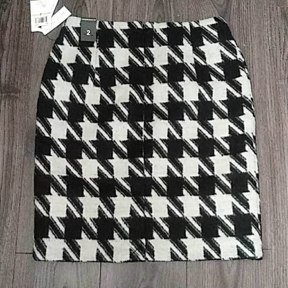 Amanda Chelsea Wool Skirt Black White sz 2 - Picture 3 of 7